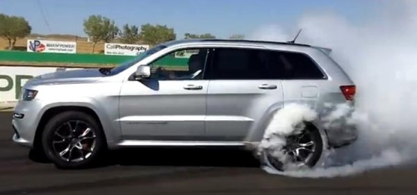 How to do a burnout in a jeep srt8 #2