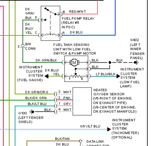 DIY Fuel pump or Fuel Gauge trouble shooting (no dial-up ... 1993 dodge dakota fuel pump wiring diagram 