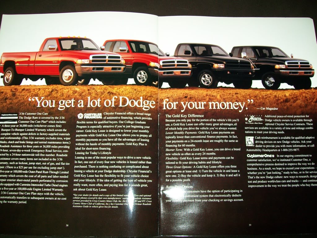 Original 1997 Dodge Ram Pickup Truck Deluxe Sales Brochure 97 1500 2500 3500 