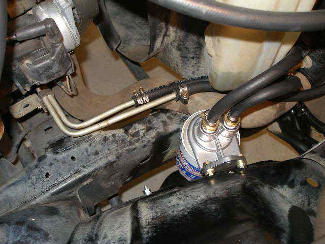 transmission cooler and remote filter added - DodgeForum.com 2005 gmc sierra fuel filter 