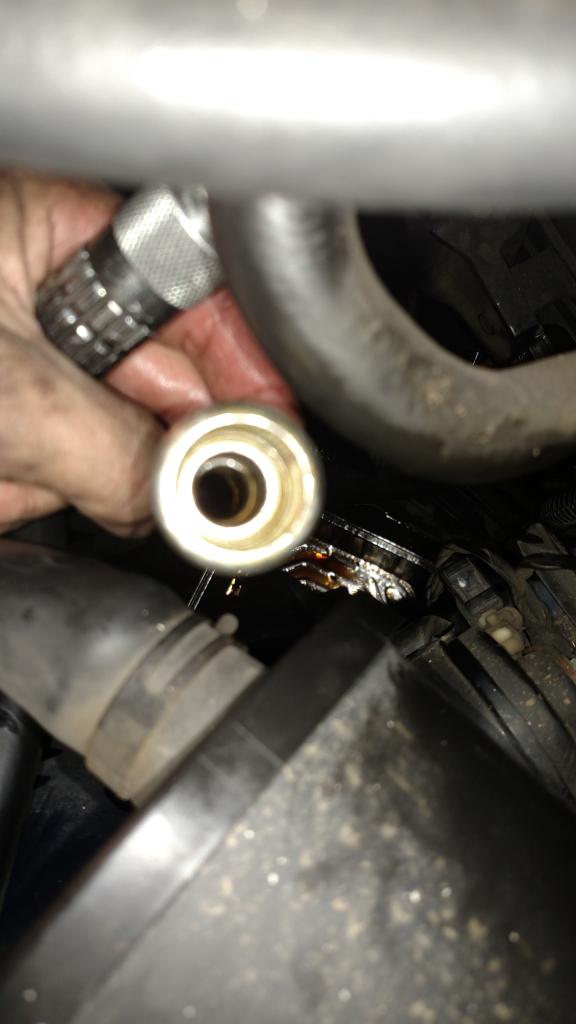 Replaced transmission cooling linesleak at hose or quick connect at  front trans cooler