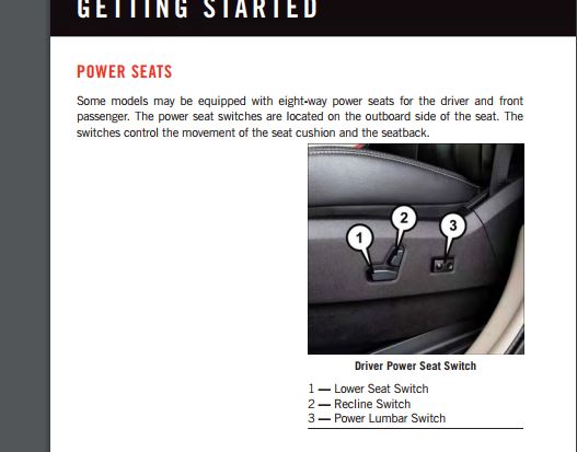 Front seat adjustment - power