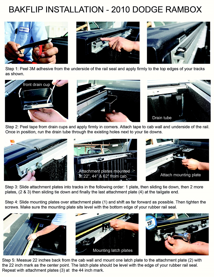 VIDEO: BakFlip Rambox Truck Bed Cover Installation (Cheat Sheet ...