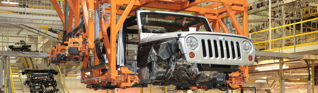 The Jeep Wrangler being built