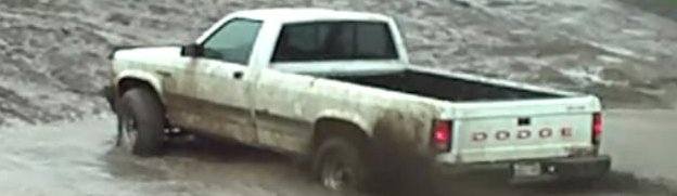 Muddy Mondays: 1st Gen Dakota digs through mud in 2WD