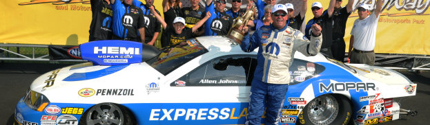 Allen Johnson and the Mopar Express Lane team celebrate their th