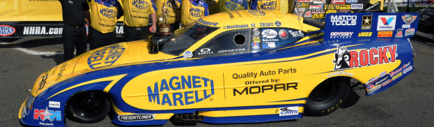 Matt Hagan and his “Magneti Marelli Offered by Mopar” crew c
