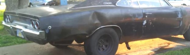 Tire Shredding Tuesdays: 68 Charger Project Car Does a Monster Driveway Burnout
