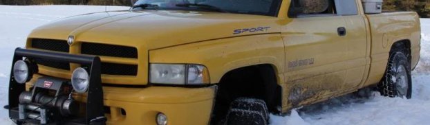 yellow ram in snow 624