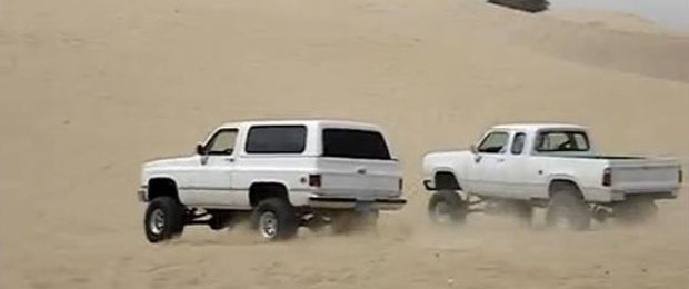 Truckin’ Fast Wednesday: 1978 440 Dodge Ram Beats Chevy in the Sand