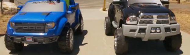 Truckin Fast Wednesdays: Ram 3500 Beats Up a Ford Raptor – Power Wheels Style