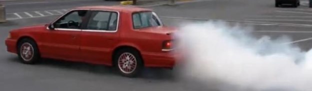 Tire Shredding Tuesday: Dodge Spirit RT Does an Awesome Pegleg Burnout