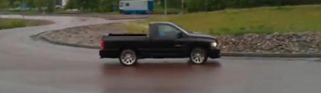 Truckin Fast: Dodge Ram SRT10 RC Drifts Around a Roundabout