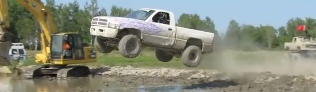 Muddy Monday: 2g Dodge Ram Soars Through the Air, Digs Through the Mud