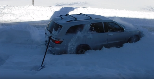 This HEMI-Powered Dodge Durango Rocks, Then Rolls Through the Snow