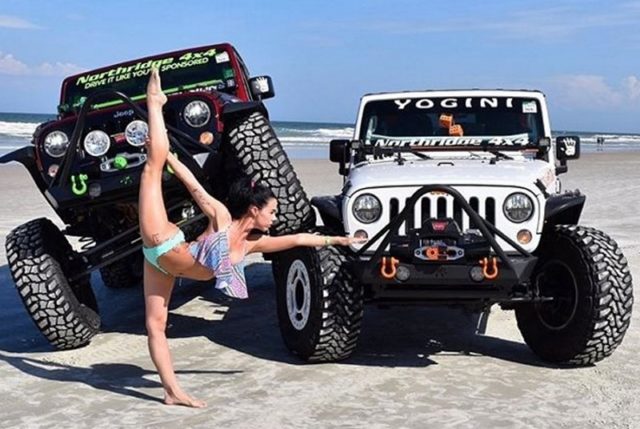 She Doesn’t Drive a Dodge, But You’ll Still Love This Jeep-Loving Yoga Gal