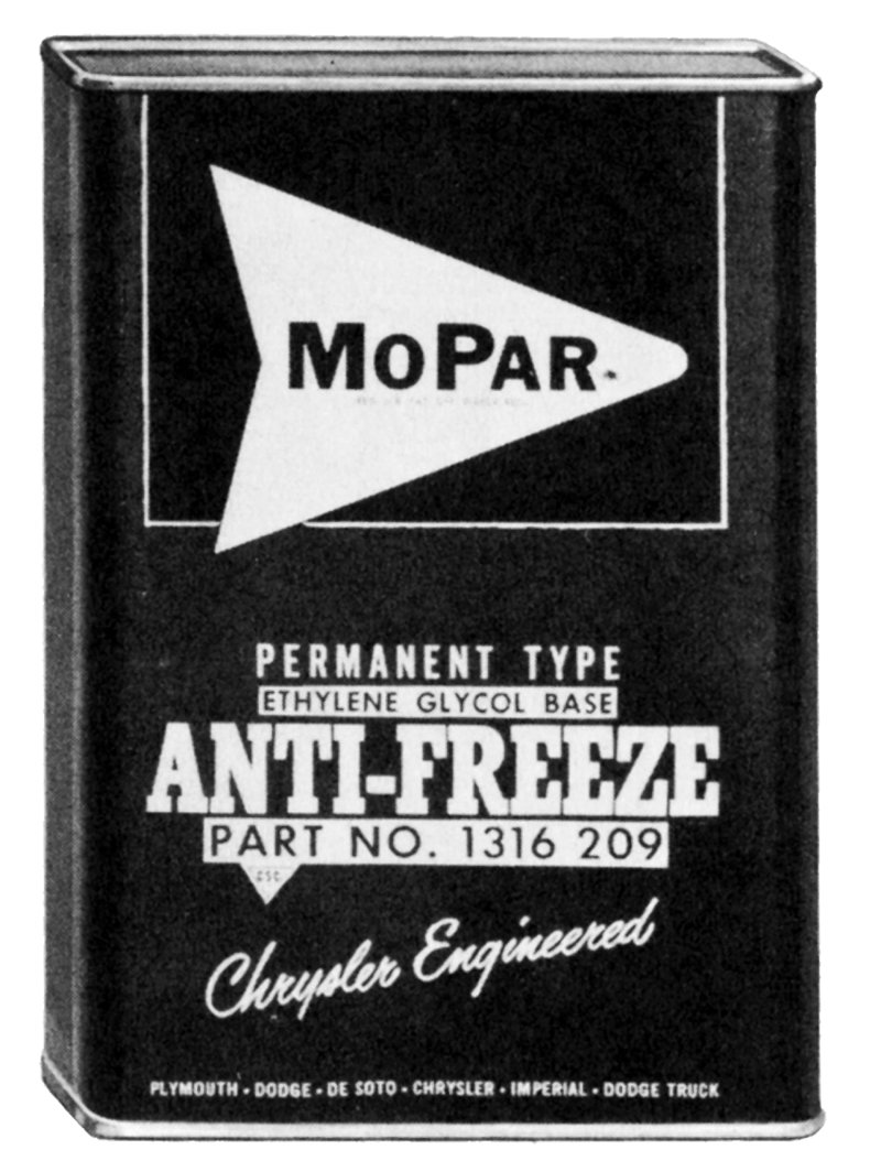 1930s - The Mopar brand, a contraction of the words Motor Parts, is born on August 1, 1937, as the name of a line of antifreeze products.