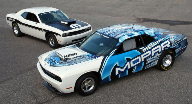 2008 - Paying homage to its performance heritage, Mopar introduces its first factory-built drag race “package car” in 40 years, the Mopar Dodge Challenger Drag Pak.
