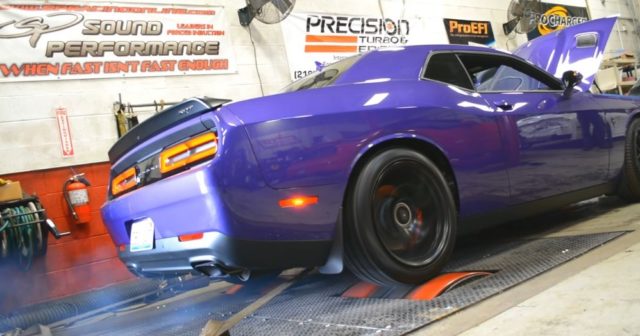 Hellcat Challenger Smokes the Tires on the Dyno