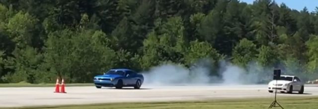 Hellcat Challenger Smokes Tires, and Cadillac CTS-V