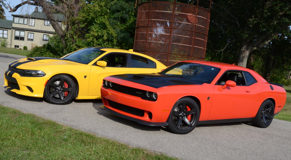 side view 2017 Hellcat Dodge Challenger and Charger