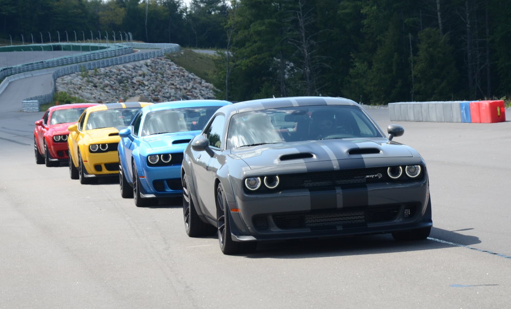 Challenger Hellcat Redeye Lineup at the Track
