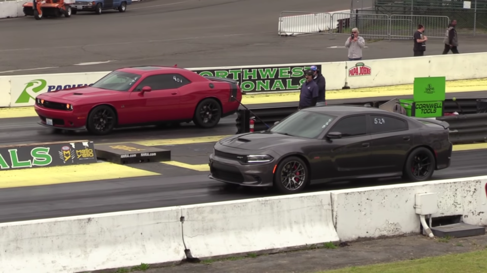 Scat Pack Challenger vs. Charger SRT 392: Cascadian Mopar Showdown