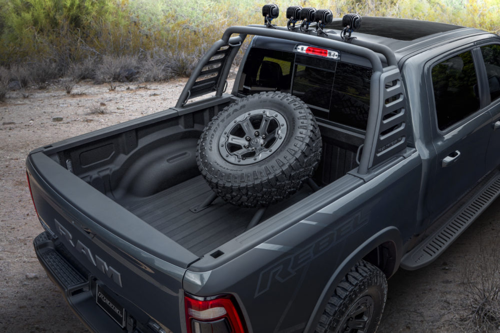 The Mopar-modified Ram 1500 Rebel Concept includes a Mopar 2-inc