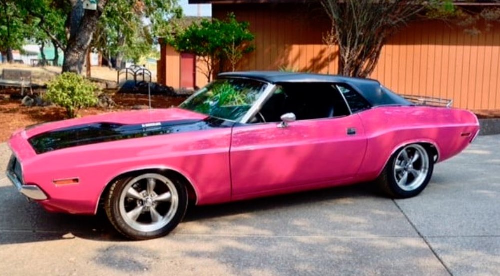 1970 Dodge Challenger Panther Pink Front Side High