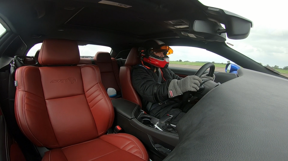 dodgeforum.com Dodge Challenger Hellcat Redeye Goes Flat Out Through an Airplane Graveyard