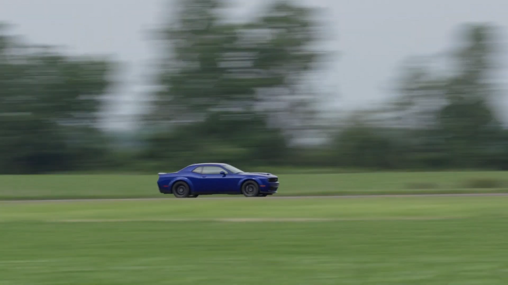 dodgeforum.com Dodge Challenger Hellcat Redeye Goes Flat Out Through an Airplane Graveyard