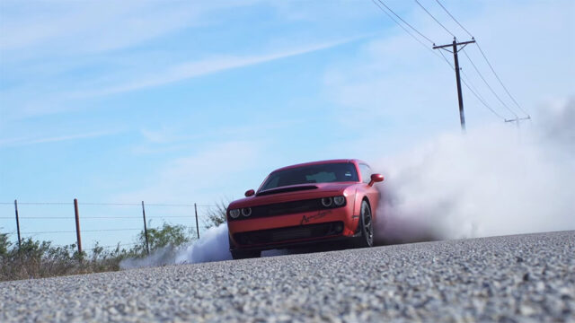 1,200 horspower Dodge Demon with Magnusun Supercharger and tune