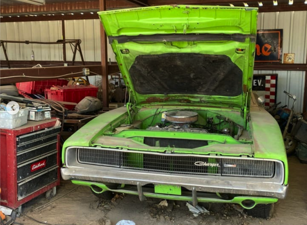 Green 1968 Dodge Charger