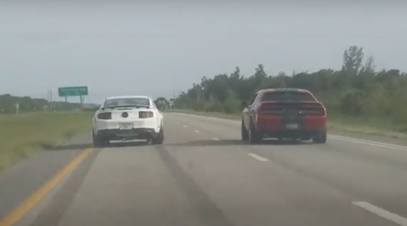 Hellcat Teaches Mustang GT a Painful Lesson in Traction