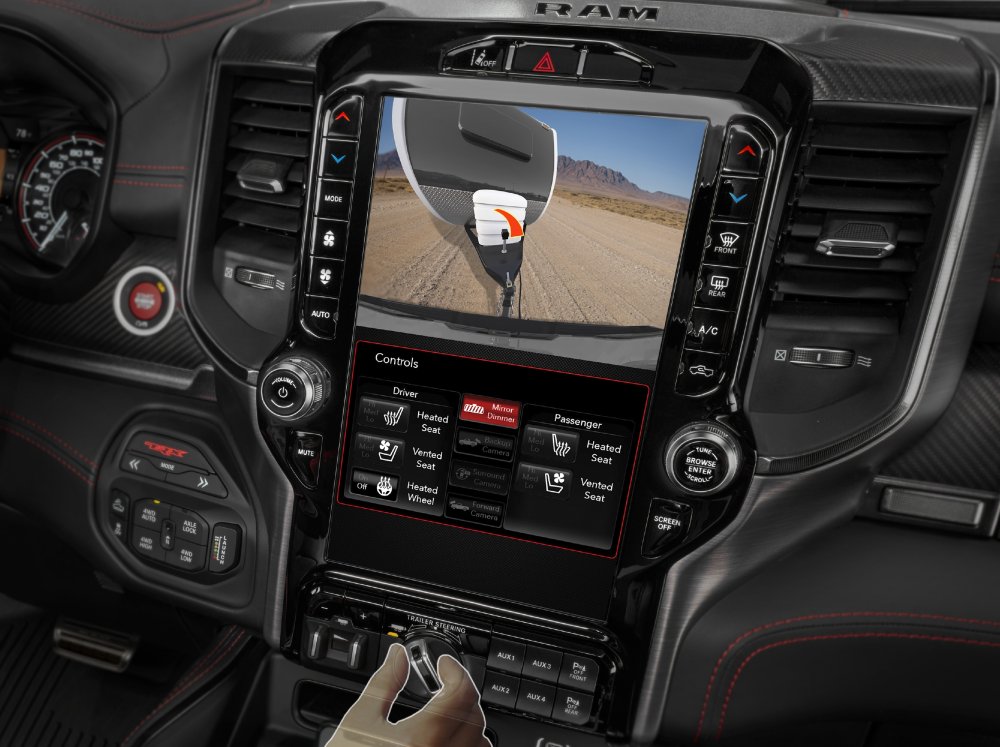 2021 Ram 1500 TRX trailer steering control scree