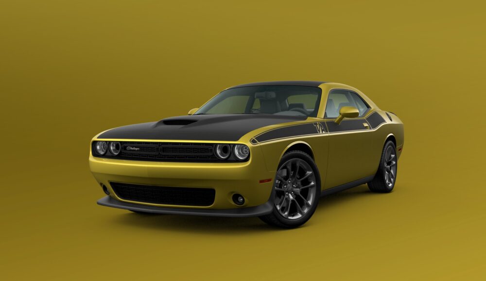 2021 Dodge Challenger T/A shown in Gold Rush exterior paint colo