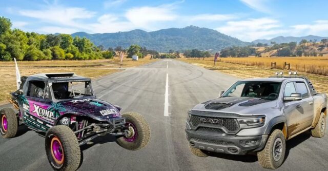 Ram TRX vs Volkswagen Dune Buggy Drag Race Hoonigans This vs. That