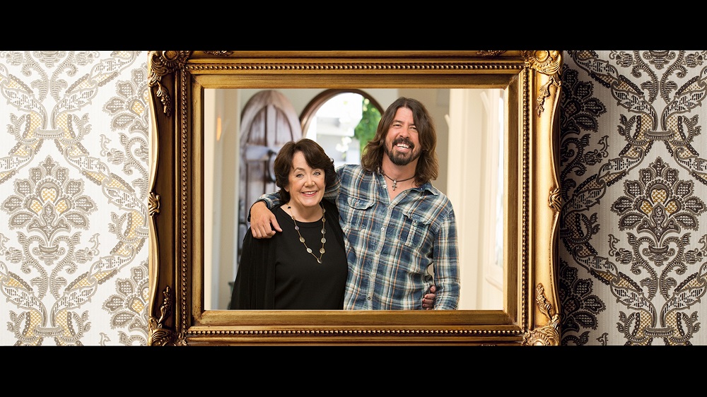 Foo Fighters' Dave Grohl with his mother Virginia Hanlon Grohl, as part of Ram brand's "Spotlight' advertising campaign shining a spotlight on everyday rock stars. Photo Credit: Michael Elins