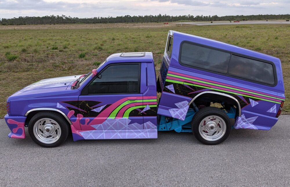 Multicolor 90s Dodge Ram 50 Truck