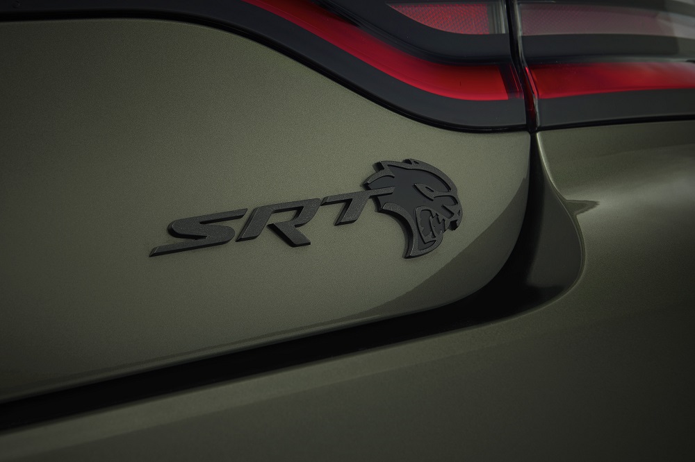 2022 Dodge Charger SRT Hellcat with SRT Black appearance package.