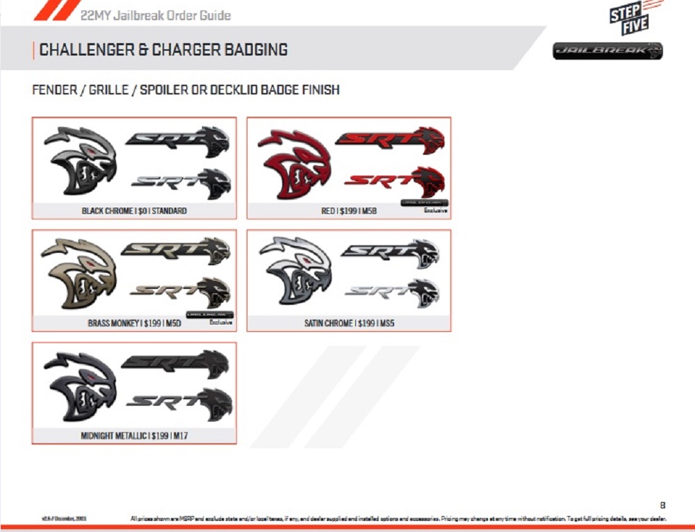 Dodge SRT Jailbreak Build Details