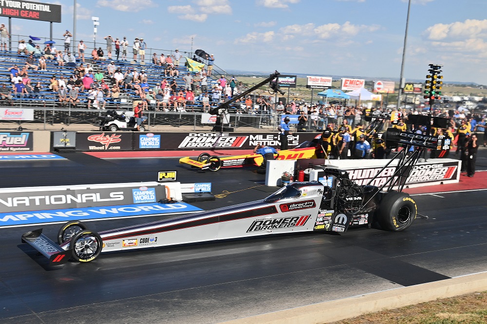 Leah Pruett of the Direct Connection Top Fuel Dragster