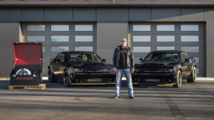 Bill Goldberg with his 2018 SRT Dodge Demon and 2023 Demon 170