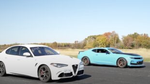 Alfa Romeo Giulia Quadrifoglio vs Tuned Chevy Camaro SS Drag Race