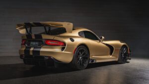 Matte Gold 2017 Dodge Viper GTC ACR Black Stripe