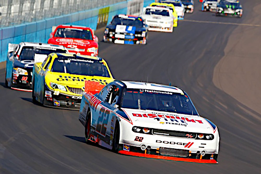 Dodge Challener Nascar on track