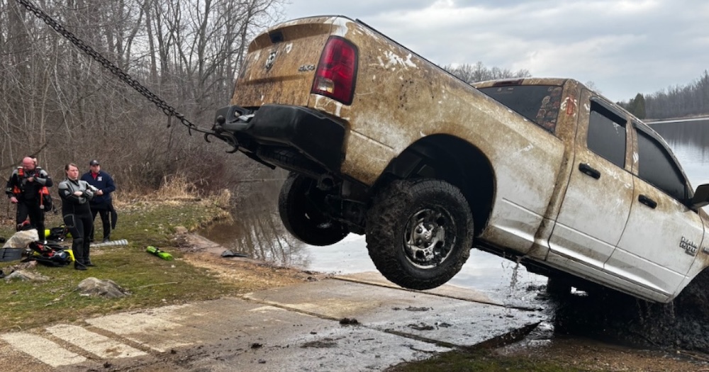 Stolen Dodge Ram Found In Lake